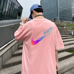 D2226港风室外男士t恤短袖ins潮牌潮流夏季薄款上衣服港风宽松