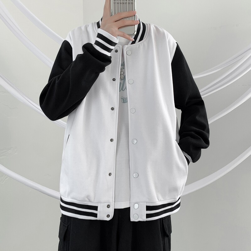 GB5593P60美式街头棒球服男夹克春季加肥加大码潮胖人宽松呢料拼,男装夹克,星座510A-2