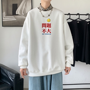 Y2368春秋季新款圆领卫衣男宽松套头衫港风休闲外套ins潮图片