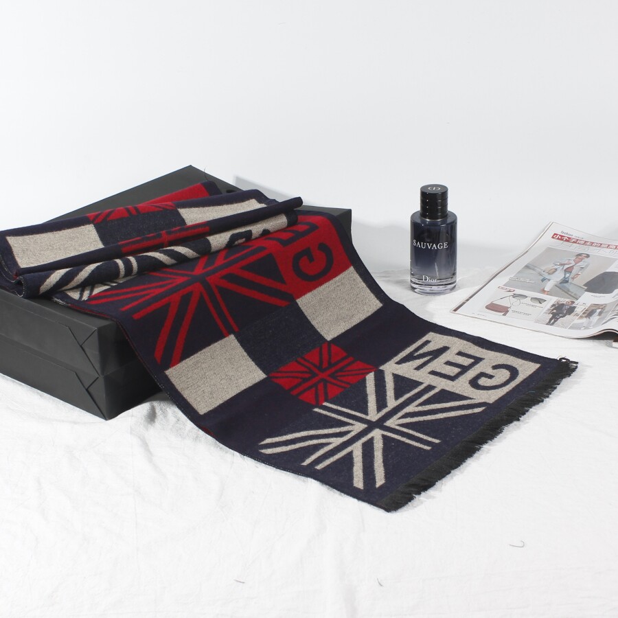 WJ0934P28秋冬男提花格子流苏中长清新拼接围巾男士休闲百搭商务，围巾，星座510A-6