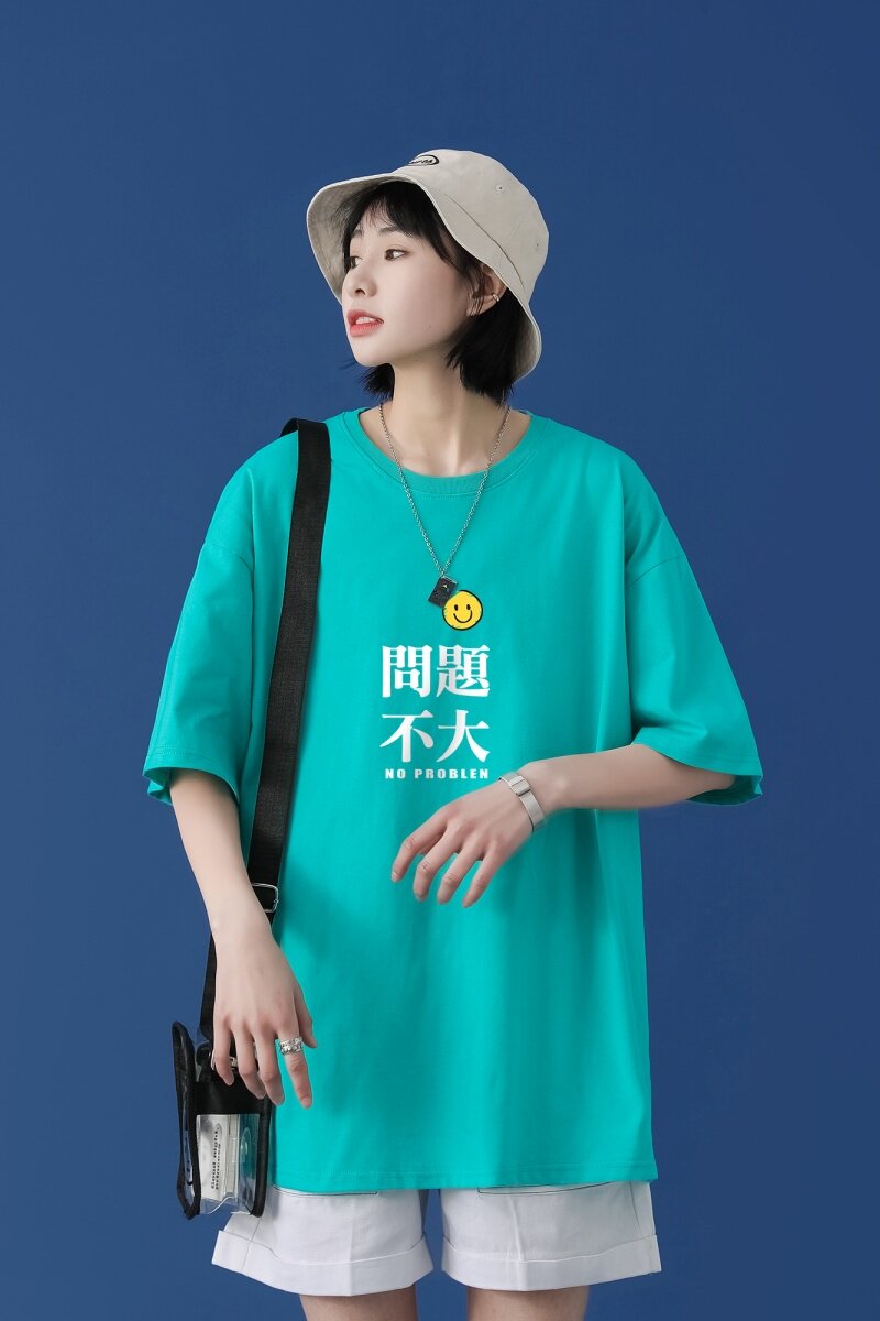 T2283中性模特夏装潮趣T恤男夏装款百搭印花短袖ins情侣装T恤,男装T恤,星座510A-6
