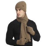 WJ0046P55新款冬生日送礼围巾帽子手套三件套装男潮毛线针织帽子，围巾，星座510A-6