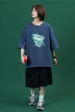 T3413P25中性风2023夏新款T恤男宽松T恤落肩港风男T仓库一件起送，男装T恤，星座510A-2