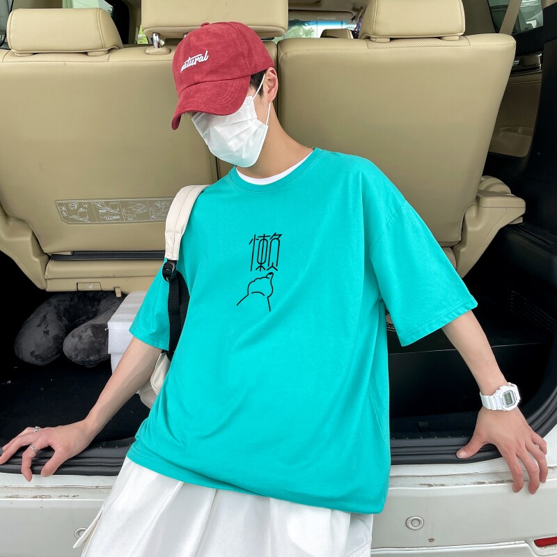 D2170港风外景新款夏季潮牌纯棉衣服ins原宿港风宽松半袖,男装T恤,星座510A-6