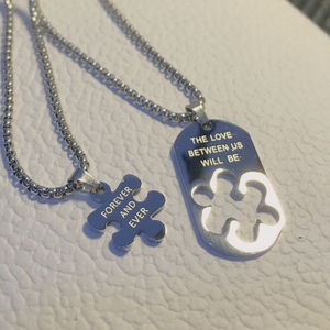 SP3292P8潮牌男女街头嘻哈蹦迪饰品个性情侣吊牌铭牌吊坠项链图片
