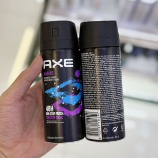 英国进口AXE男士 48H止汗喷雾MARINE海洋海风香体露持久留香除臭