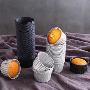 烘焙纸杯 杯子蛋糕纸杯黑色灰色甜品纸托muffin麦芬纸杯防油纸