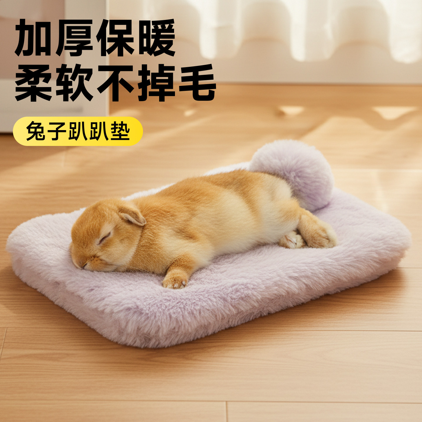 兔子趴趴垫兔窝兔尾巴垫子冬季保暖窝垫宠物毛绒睡觉棉窝冬天防咬,宠物/宠物食品及用品,兔兔专用窝,淘宝优惠券,粉丝福利购,淘宝优惠卷