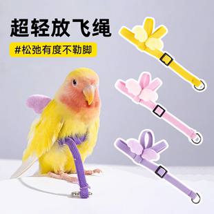 鹦鹉放飞绳不伤脚小鸟超轻牵引绳外出放飞遛鸟神器小太阳专用背带