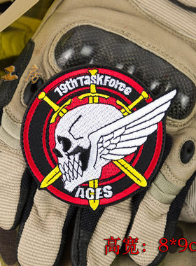 [三个包邮]19th Task Force刺绣魔术贴贴章徽章臂章刺绣贴章