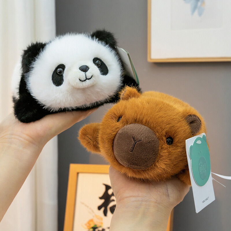 【官方正版】趴趴熊猫公仔可爱企鹅鼠标垫腕水豚桌伴玩偶礼物女孩
