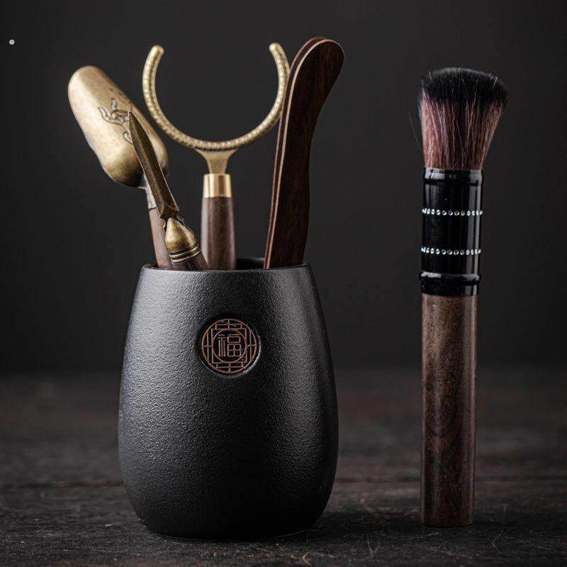 茶道六君子套装功夫茶具配件大全茶桌茶台泡茶工具茶刀茶夹刷用品