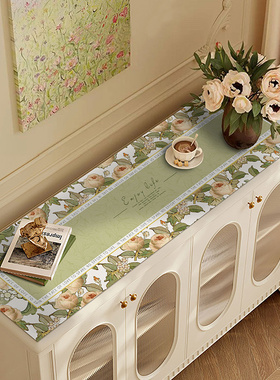 玄关鞋柜面皮革保护垫防水防污可擦洗餐边柜电视柜防尘盖布可定制