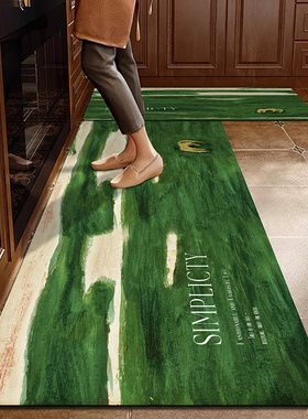 油画厨房科技皮硅藻泥吸水防油可擦洗地垫家用地面干燥垫防滑脚垫