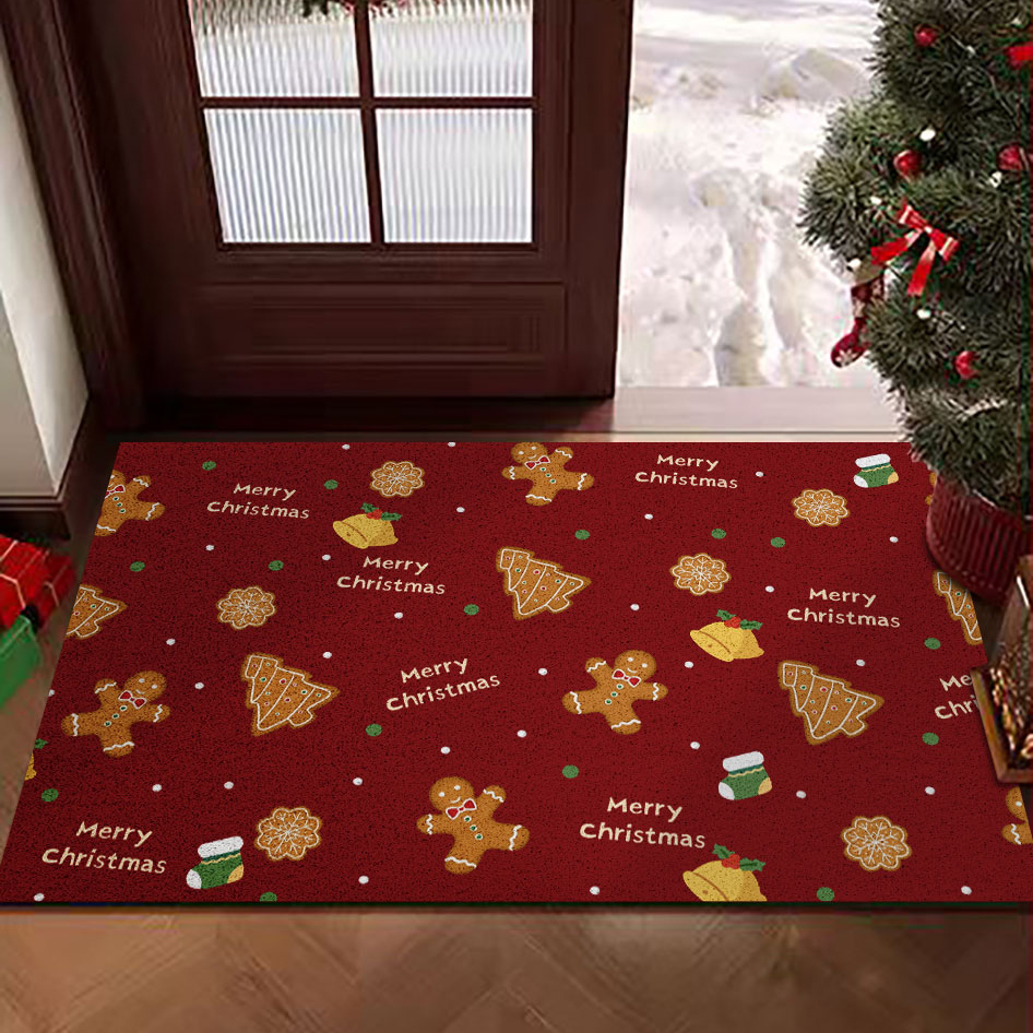 姜饼人入户门丝圈地垫地毯门垫