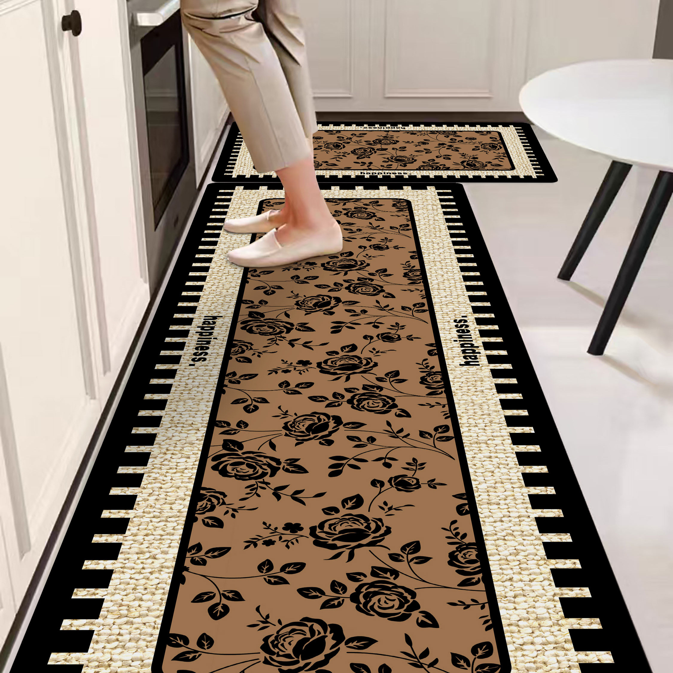 厨房高颜值吸油吸水专用脚垫硅藻泥地毯美拉德高级感入户门地垫,居家布艺,厨房地垫,淘宝优惠券,粉丝福利购,淘宝优惠卷