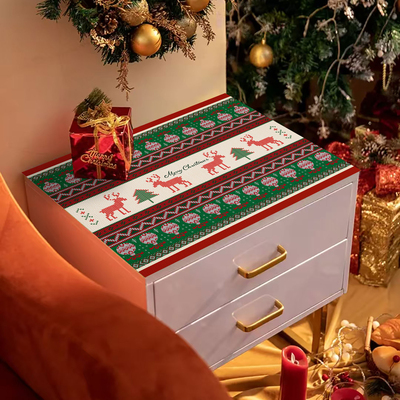 卧室床头柜防尘盖垫圣诞保护罩垫