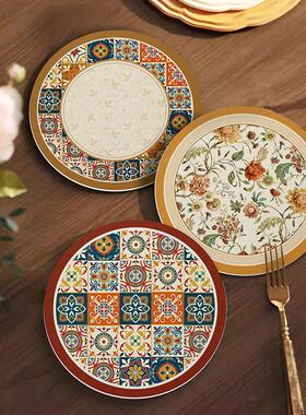 复古轻奢皮革餐垫防水防油免洗桌面隔热垫餐桌台面保护垫碗盘杯垫