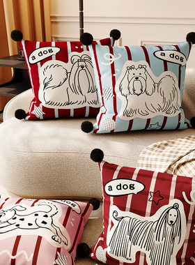 现代简约沙发抱枕细腻天鹅绒耐磨PP棉可拆卸内胆家居布艺靠枕靠垫