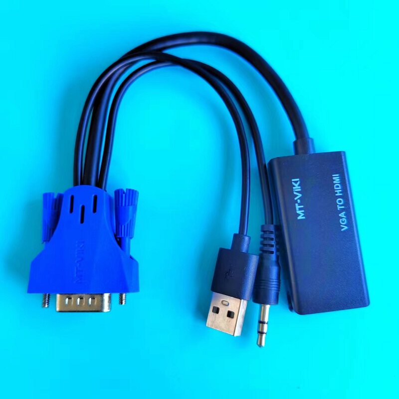 原装迈拓MT-H02vga转hdmi转换器带音频usb供电脑投影仪扩展显示屏