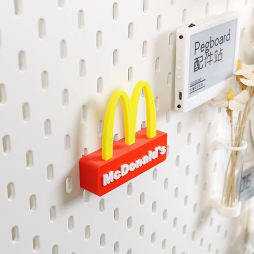 适用宜家 SKADIS斯考迪斯 宜家洞洞板配件 麦当劳款手机平板支架