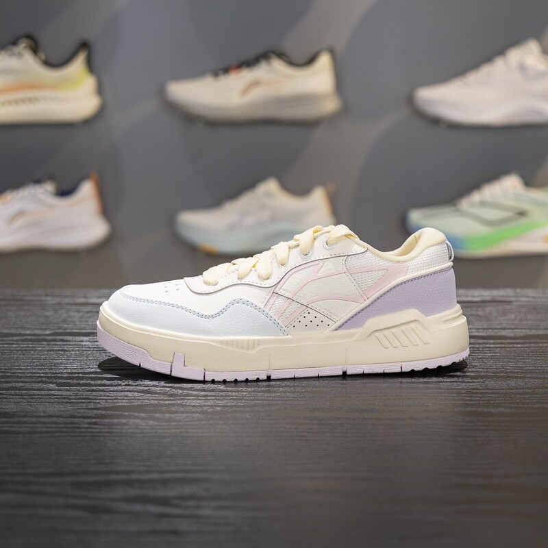 李宁系带女子板鞋低帮休闲鞋