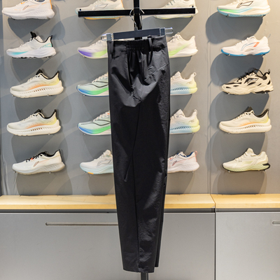 李宁直筒男子透气运动长裤