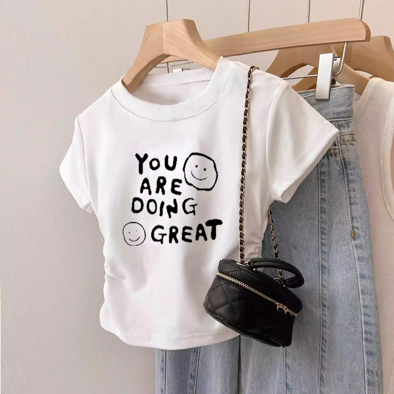 夏季2026新款全棉儿童白色短袖t恤女宝大童夏款男童装女童夏装