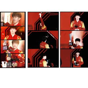 新款王楚钦5114WTT图片书签自印精美四宫格书签乒乓球系列卡片