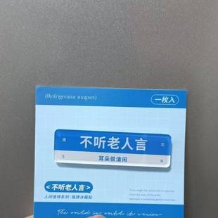 新款 亚克力冰箱贴文创路牌磁吸搞怪文字冰箱贴 小红书同款