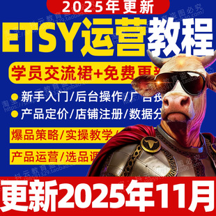 2026etsy开店运营教程新手卖家培训注册店铺入驻推广营销视频课程