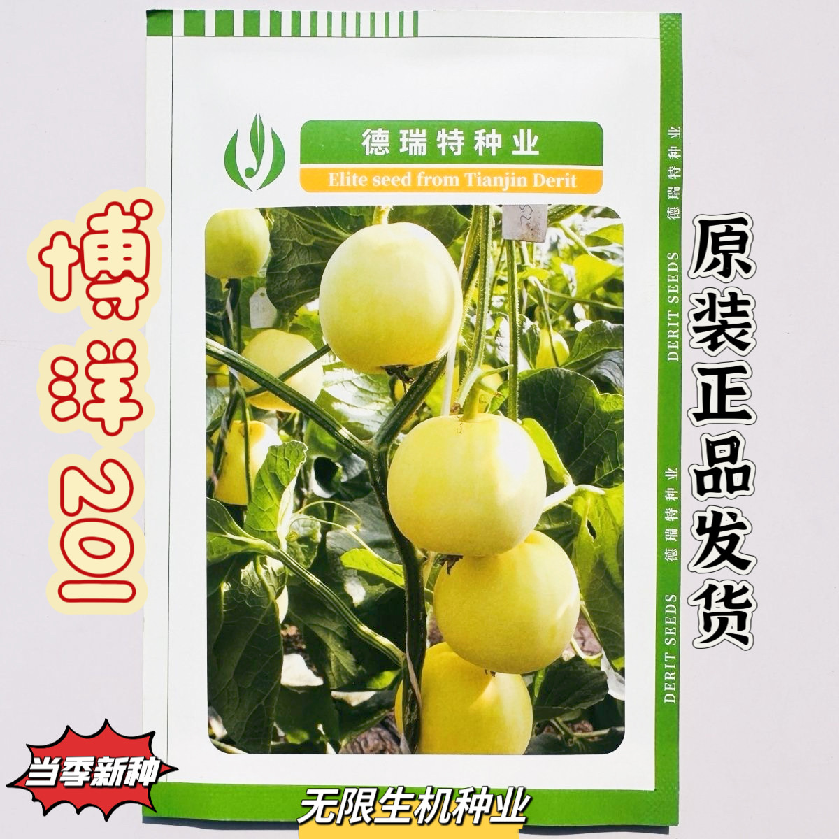 正宗博洋201甜瓜种子德瑞特甜瓜种籽早熟薄皮白肉高产20类型甜瓜