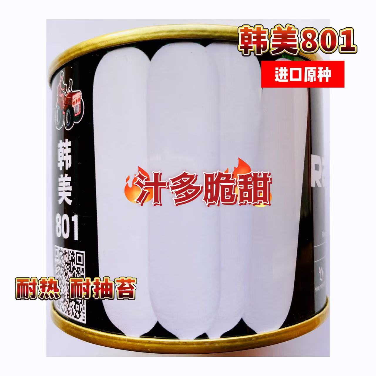 韩美801甜脆白萝卜种子进口耐热耐抽苔早熟55天收获大白萝卜种籽