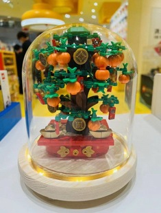 乐高摇钱树玻璃罩40648发财树招财树积木模型透明防尘收纳展示盒