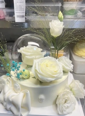 蛋糕玻璃罩子生日情人节派对甜品创意装饰水晶圆球形透明烘焙摆件