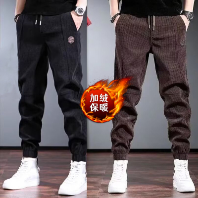 束脚工装男款休闲灯芯绒裤子收口