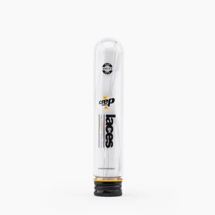 Crep防水白色运动鞋扁鞋带