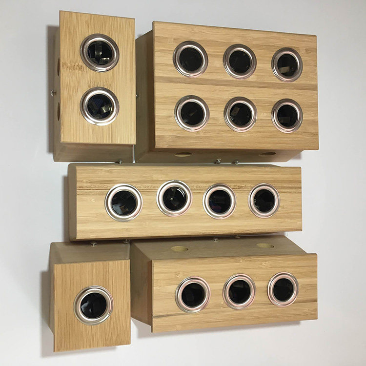 包邮四孔竹木制家庭式器具艾灸盒