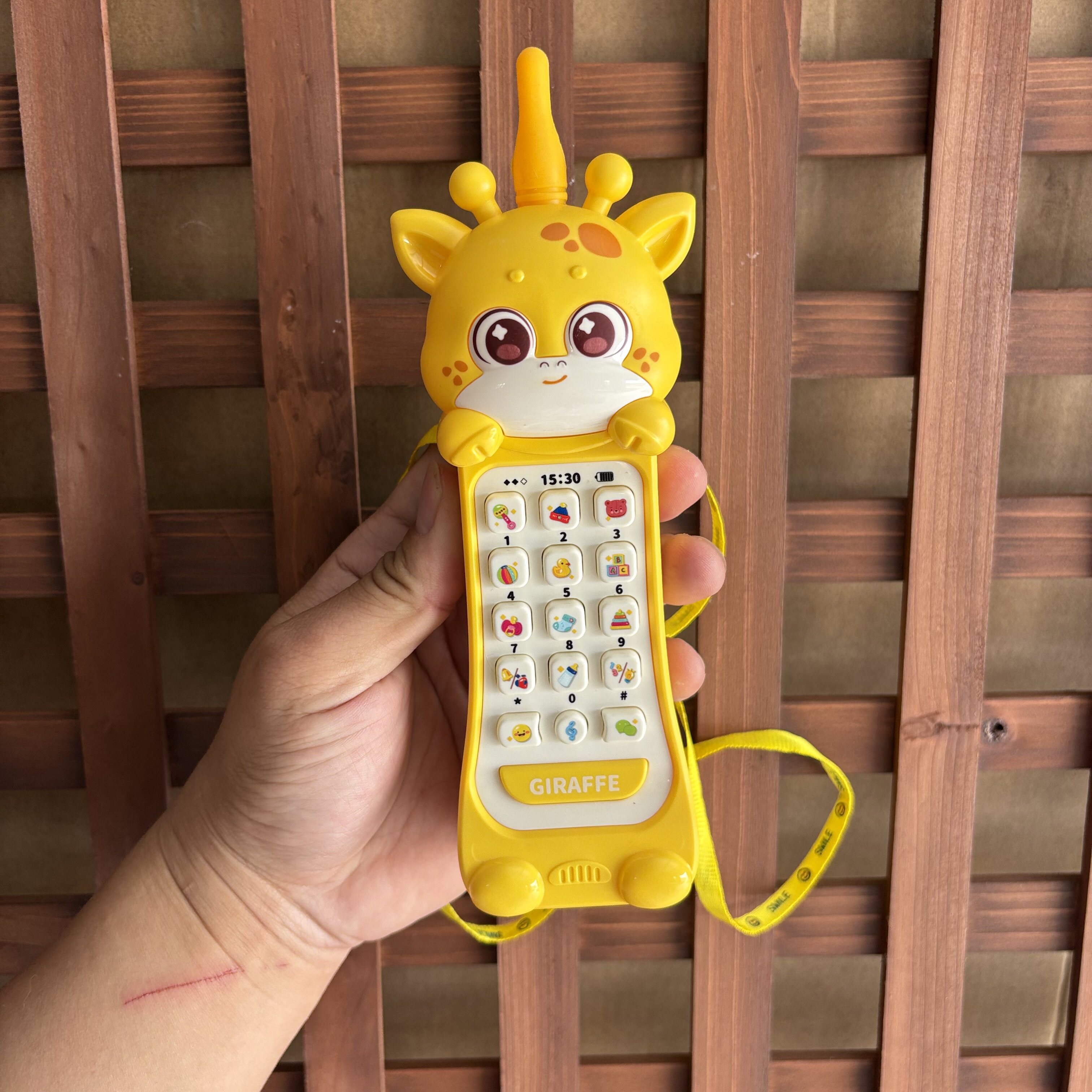 儿童灯光音乐小手机玩具长颈鹿大音乐电话