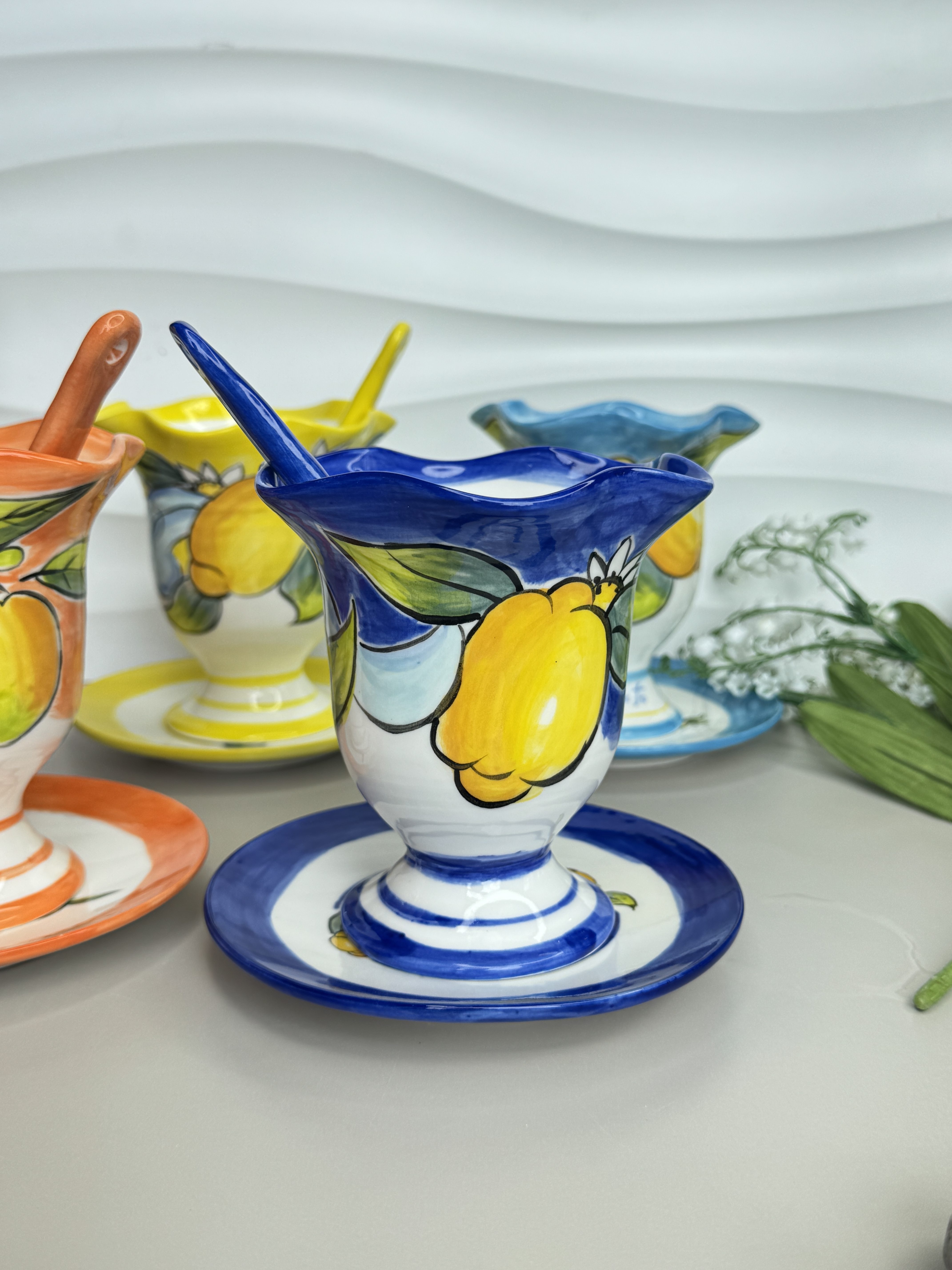 柠檬冰淇淋杯多巴胺彩绘陶瓷杯冷饮杯甜品杯,餐饮具,茶杯,淘宝优惠券,粉丝福利购,淘宝优惠卷