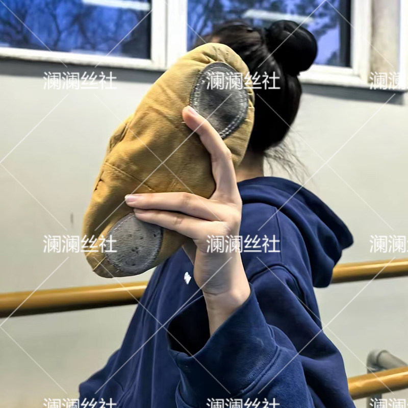 闲置瑜伽鞋成人艺考舞蹈猫爪软底练功女形体古典舞芭蕾舞鞋帆布鞋