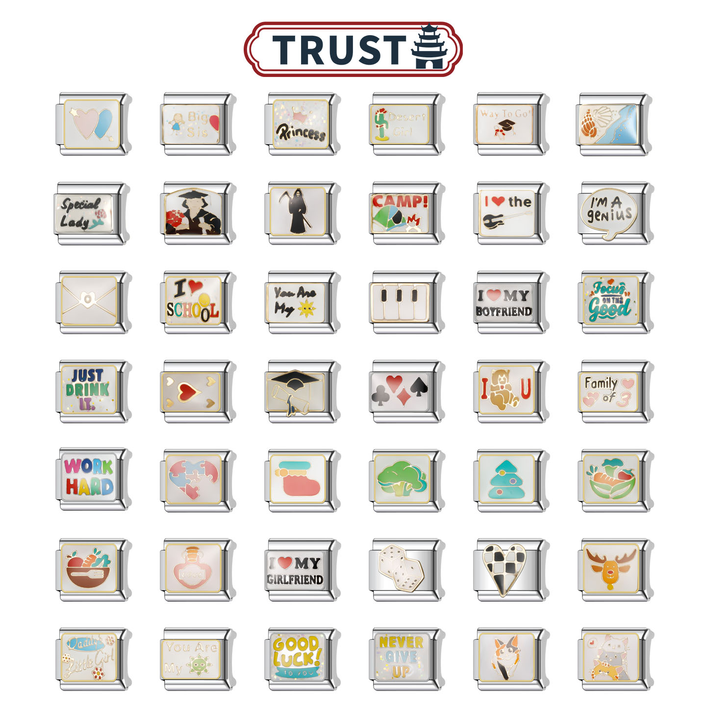 模块手链白色简约款DIY