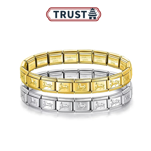 Trusta模块手链diy马年限定本命年生肖小众饰品金色款送闺蜜女友
