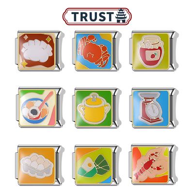 中国风美食模块手链单颗