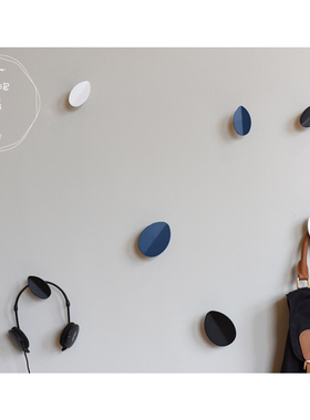 韩国设计师墙面衣帽包包艺术小号挂衣钩子树叶子莫兰迪色装饰挂钩