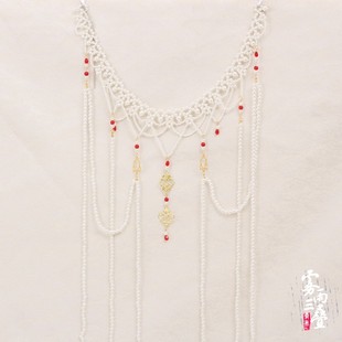 古风饰品超仙腰链汉服配饰长流苏仿珍珠腰饰唐风古装齐腰襦裙宫绦