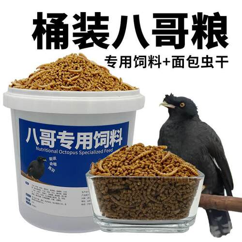 专用饲料食物食料鹩哥粮食营养鸟食鸟粮零食粮巴哥食粮 500g 桶装