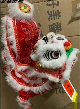 醒狮外宾送礼小孩手提木偶狮子中国风