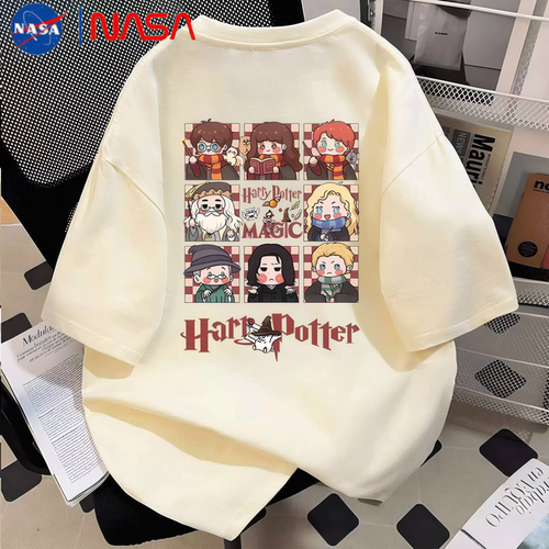 NASA重磅纯棉哈利波特印花T恤夏
