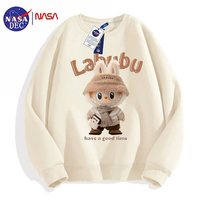 NASA联名泡泡玛特拉布布卫衣宽松